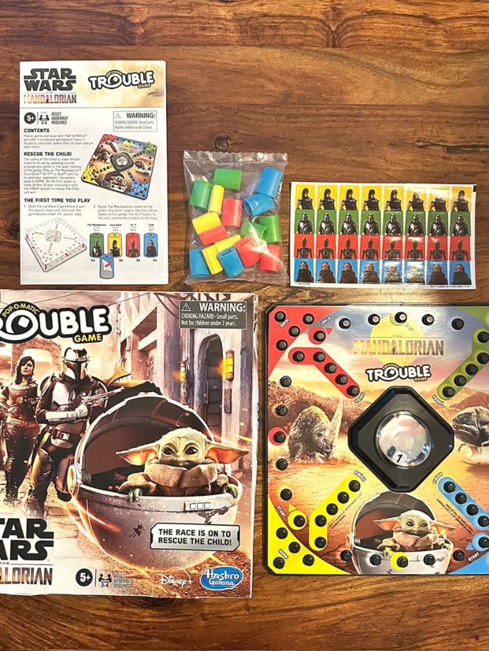 Star Wars The Mandalorian Trouble Game COMPLETE, Hasbro Pop-O-Matic